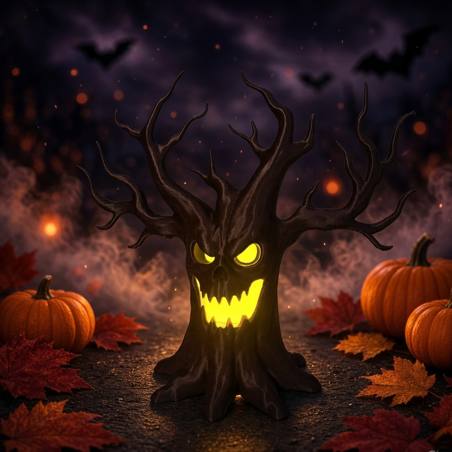 🌳 Glowing Spooky Tree
