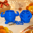 Rakhi Gift Combo for Brother | Muscle Planter, Hoodie Pen Holder & Keychain 💙🎁