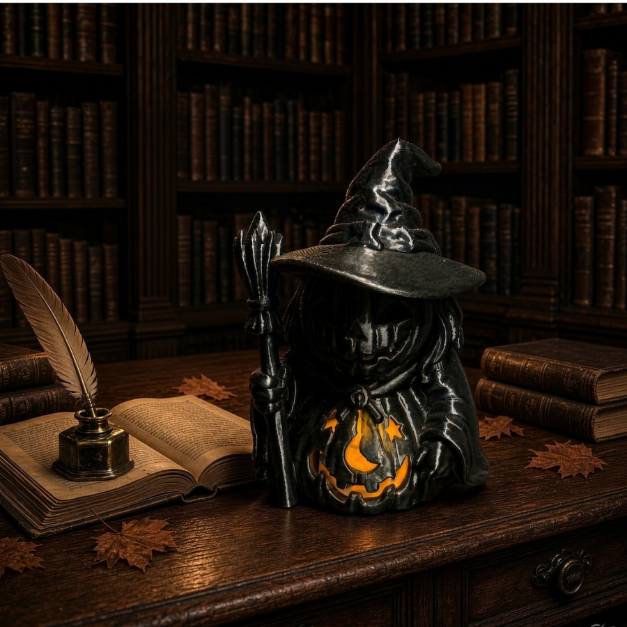 🎃 Pumpkin Witch Tea Light