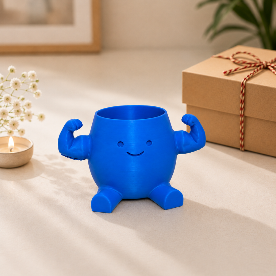Rakhi Gift Combo for Brother | Muscle Planter, Hoodie Pen Holder & Keychain 💙🎁
