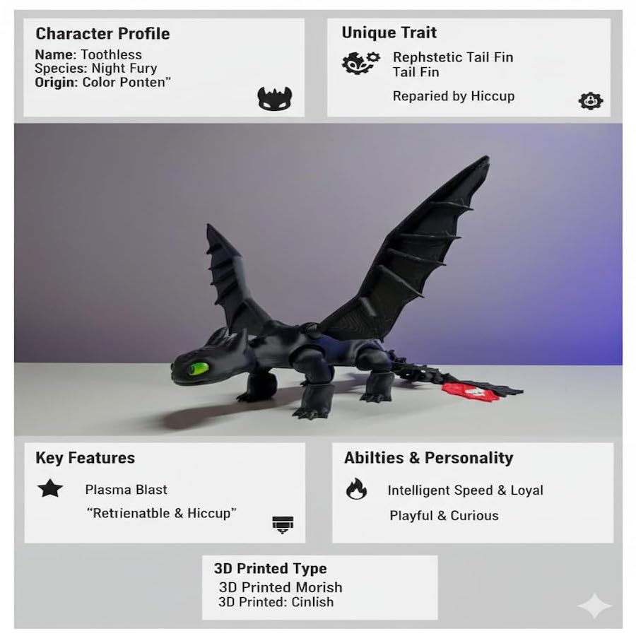 Toothless Dragon (Set of 2)
