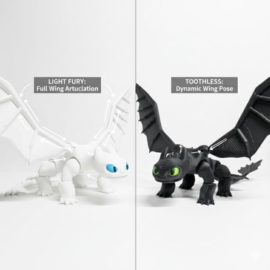 Toothless Dragon (Set of 2)