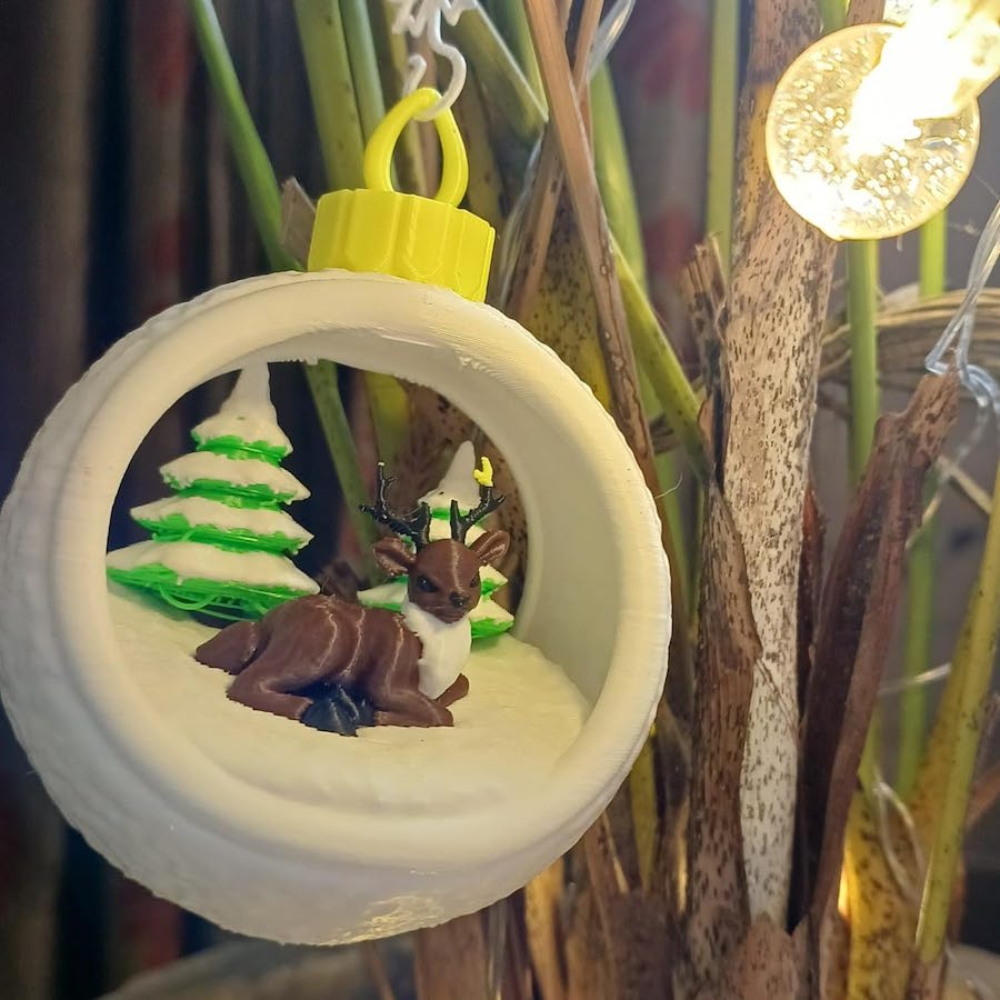 Bubble Reindeer Ornament