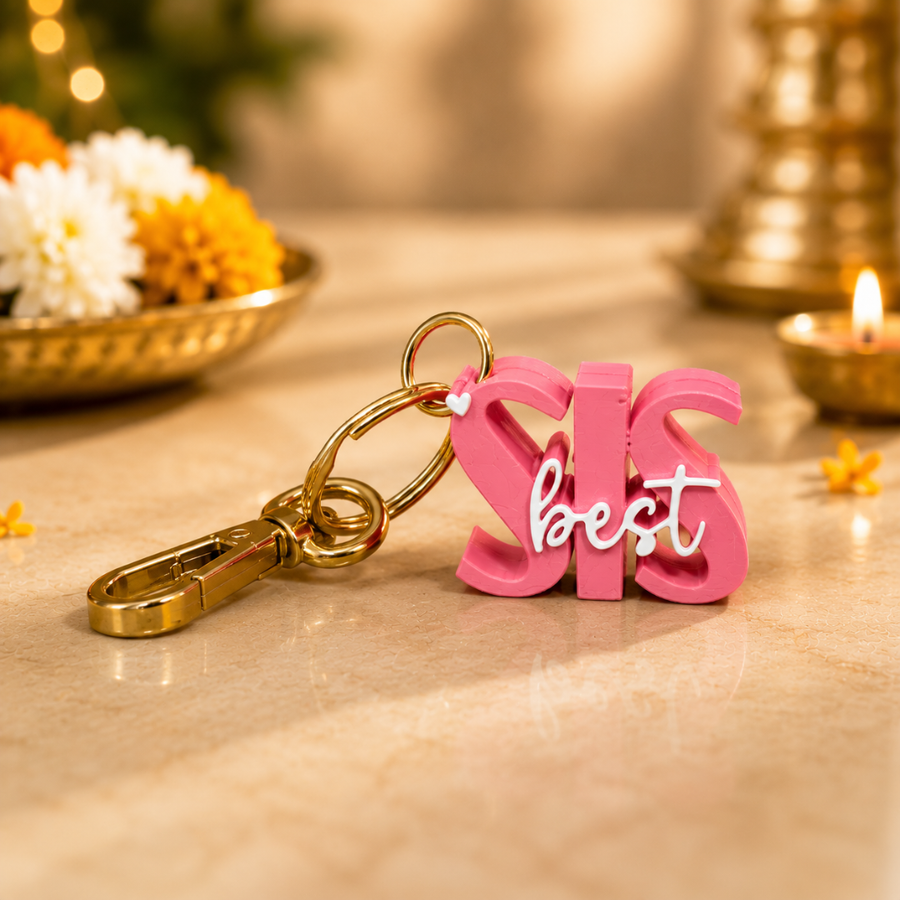 Rakhi Gift Combo for Sister | Planter, Organizer, Tufted Bag & Keychain