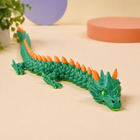 3D Printed Articulated Dragon | Flexible Fidget Dragon Toy (Green & Purple)