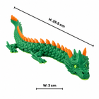 3D Printed Articulated Dragon | Flexible Fidget Dragon Toy (Green & Purple)