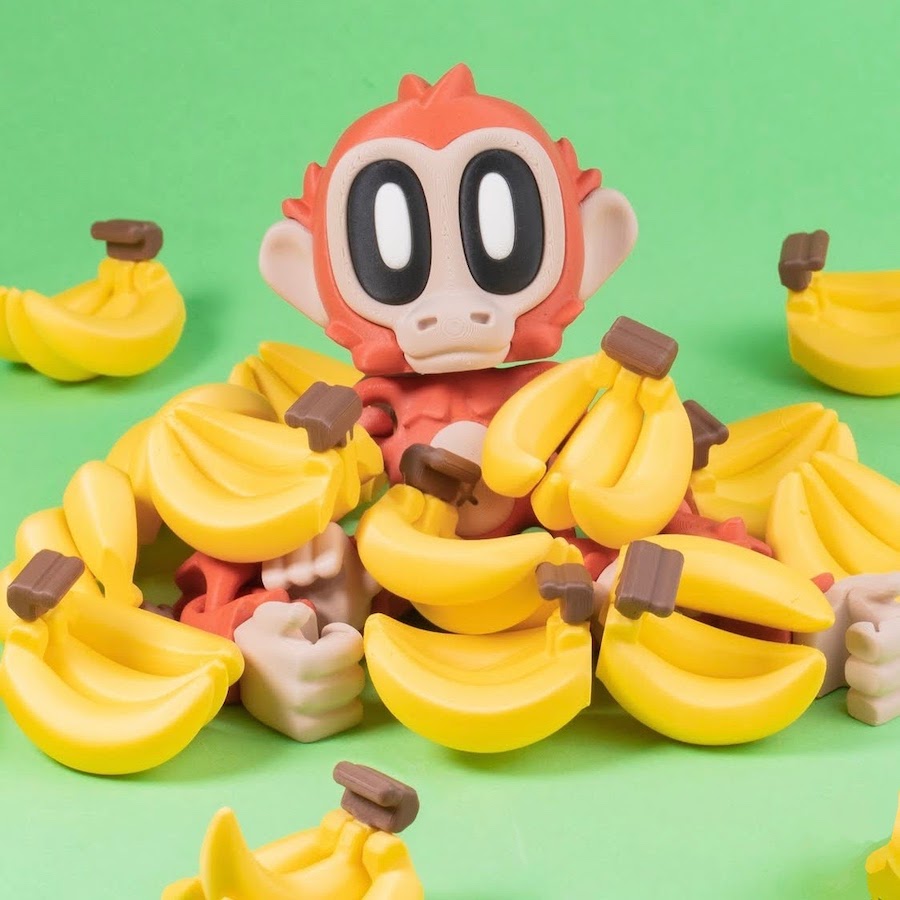 Jamun the Monkey - Set of 2 (Two Monkey+Two Magnetic Flower+Two Banana)