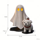 Ghost with Dog on Walk | 3D Printed Halloween Decor
